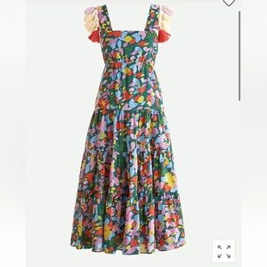 J Crew Tassel Dress in Confetti Floral XXS Pre-Owned